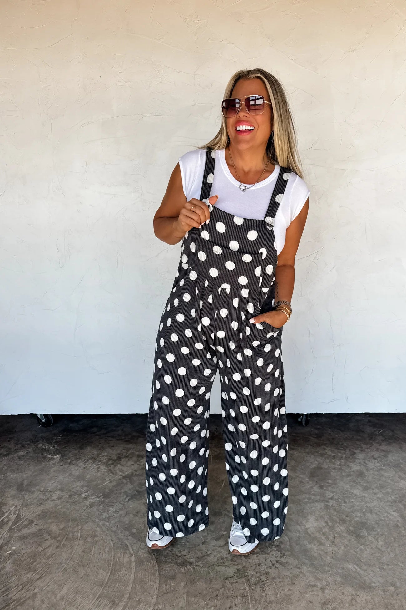 PREORDER- POLKA DOT KARLI BOHO OVERALLS
